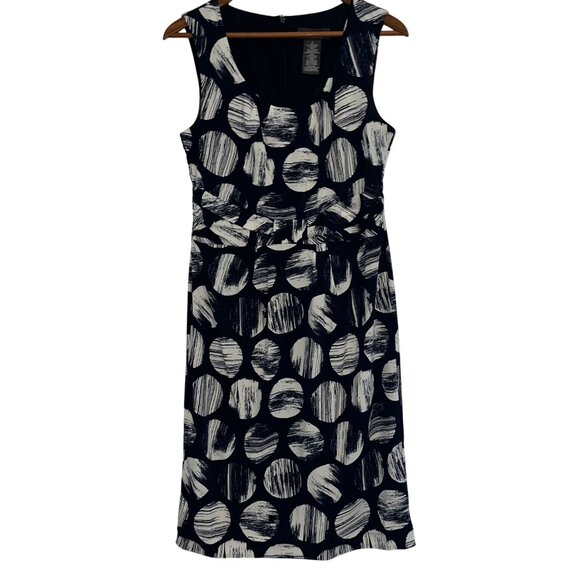 George Navy & White Polka Dot Sleeveless Dress Size 4 Polyester & Spandex - Picture 1 of 10
